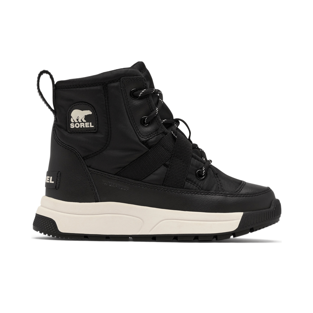 Sorel Kids' Whitney III Mid Black/Sea Salt Waterproof - 1098872 - Tip Top Shoes of New York
