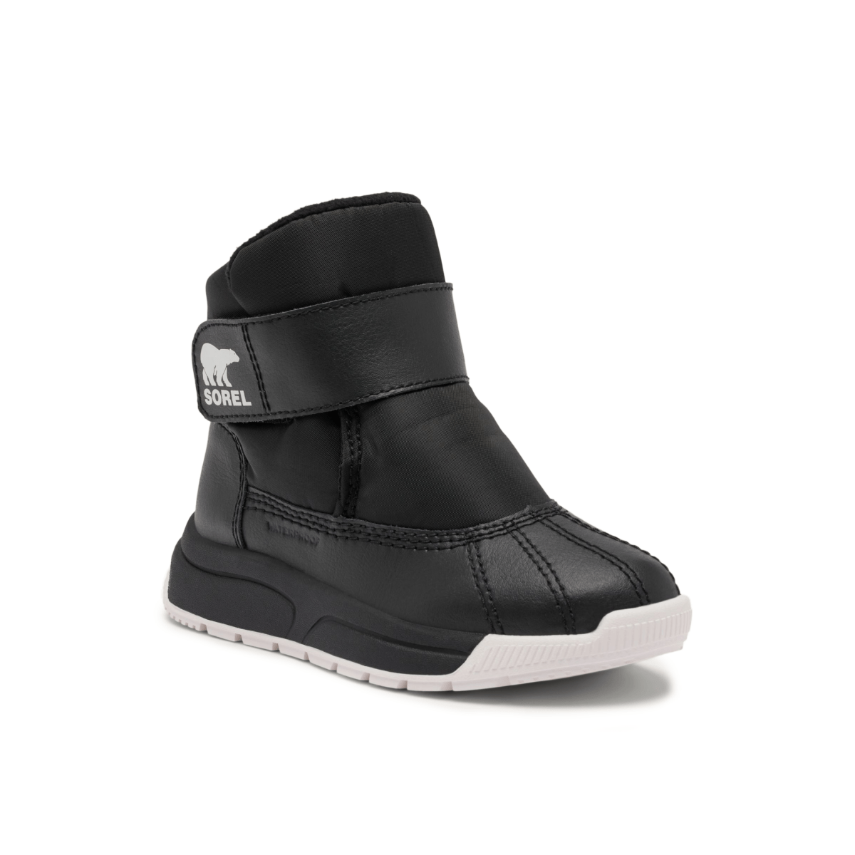 Sorel Kids' Whitney III Strap Mid Black/Sea Salt Waterproof - 1098911 - Tip Top Shoes of New York