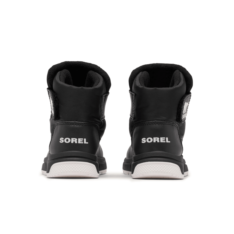 Sorel Kids Whitney III Strap Mid Black/Sea Salt Waterproof — Tip