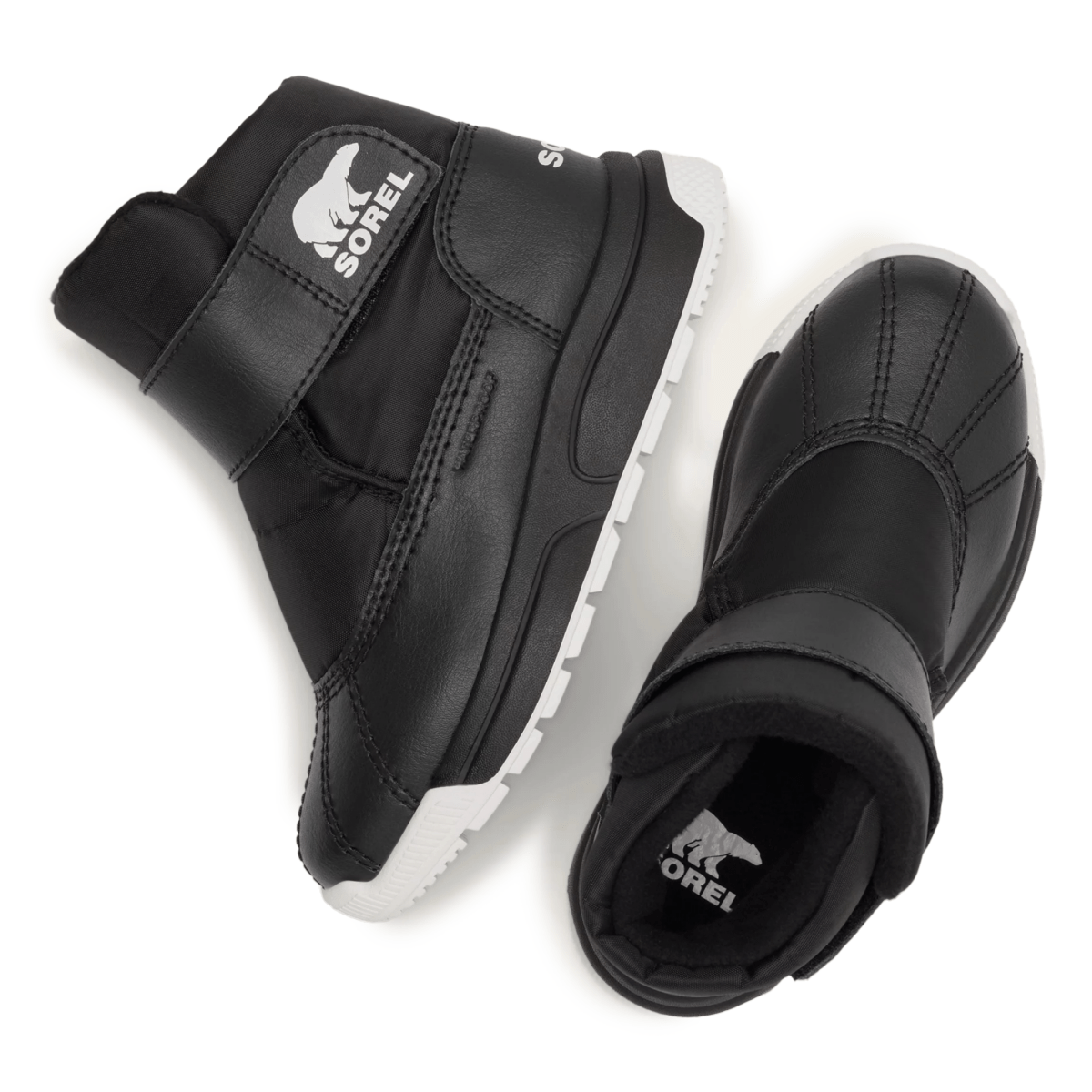 Sorel Kids' Whitney III Strap Mid Black/Sea Salt Waterproof - 1098911 - Tip Top Shoes of New York