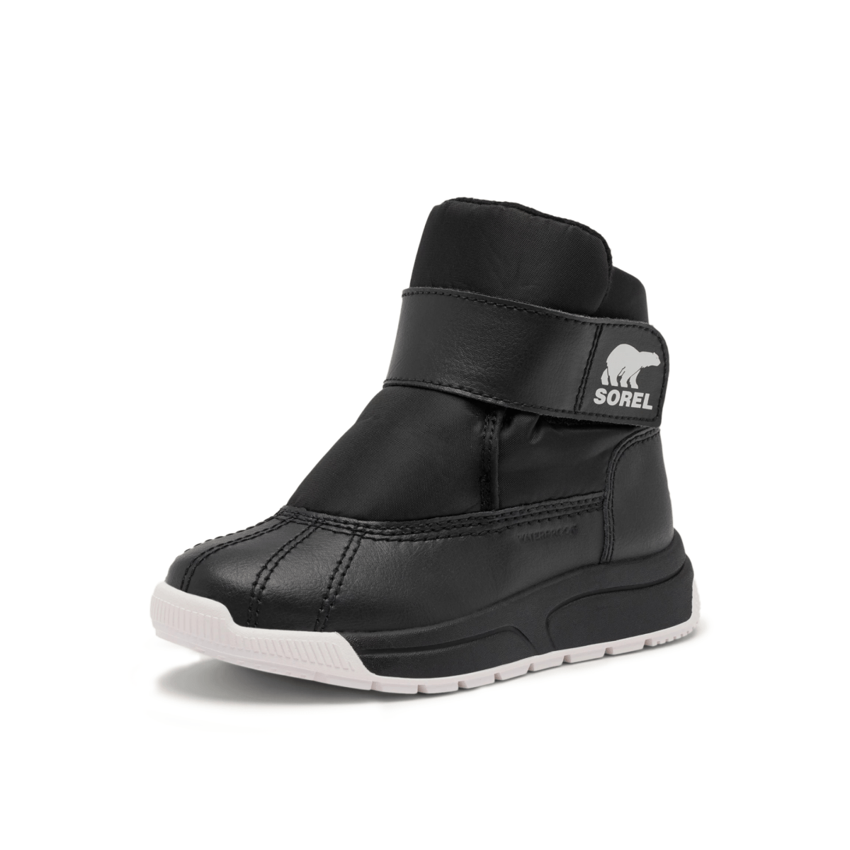 Sorel Kids' Whitney III Strap Mid Black/Sea Salt Waterproof - 1098911 - Tip Top Shoes of New York
