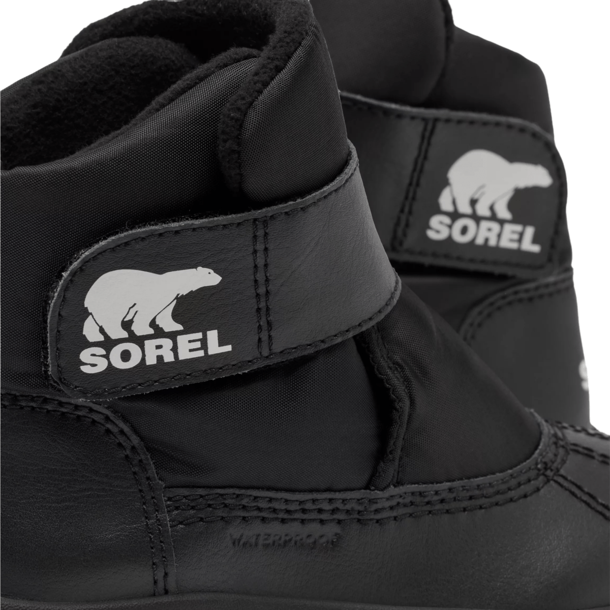 Sorel Kids' Whitney III Strap Mid Black/Sea Salt Waterproof - 1098911 - Tip Top Shoes of New York