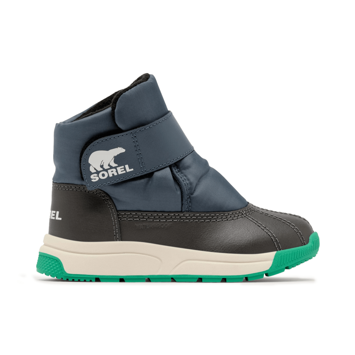 Sorel Kids' Whitney III Strap Mid Uniform Blue/Jet Waterproof - 1098919 - Tip Top Shoes of New York