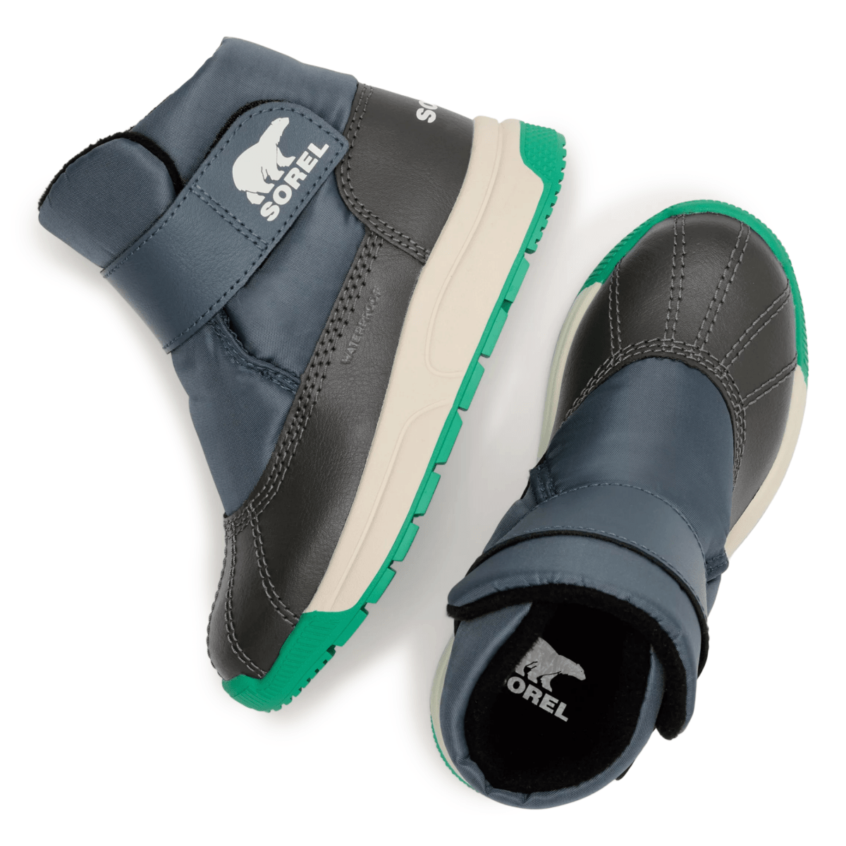 Sorel Kids' Whitney III Strap Mid Uniform Blue/Jet Waterproof - 1098919 - Tip Top Shoes of New York