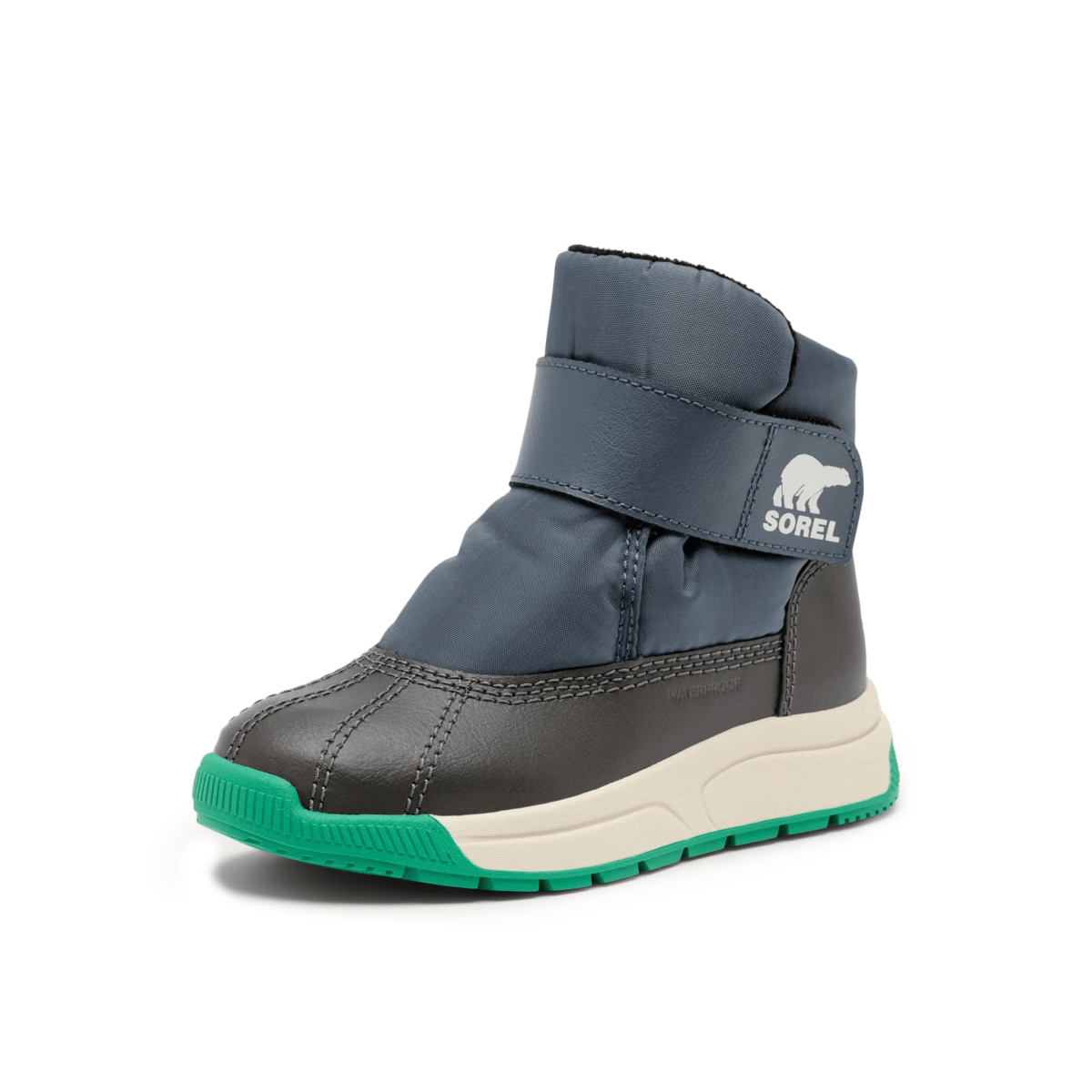 Sorel Kids' Whitney III Strap Mid Uniform Blue/Jet Waterproof - 1098919 - Tip Top Shoes of New York