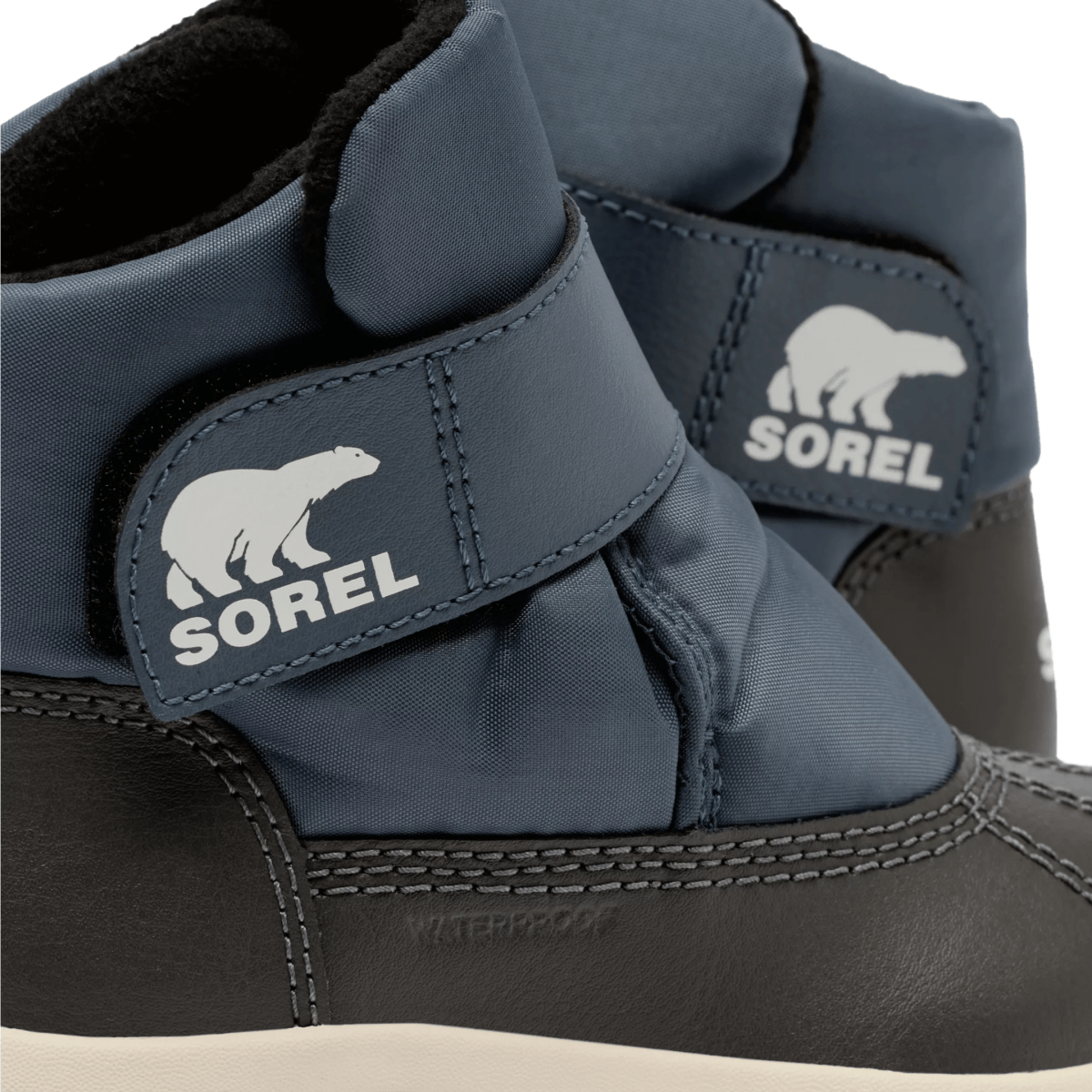 Sorel Kids' Whitney III Strap Mid Uniform Blue/Jet Waterproof - 1098919 - Tip Top Shoes of New York