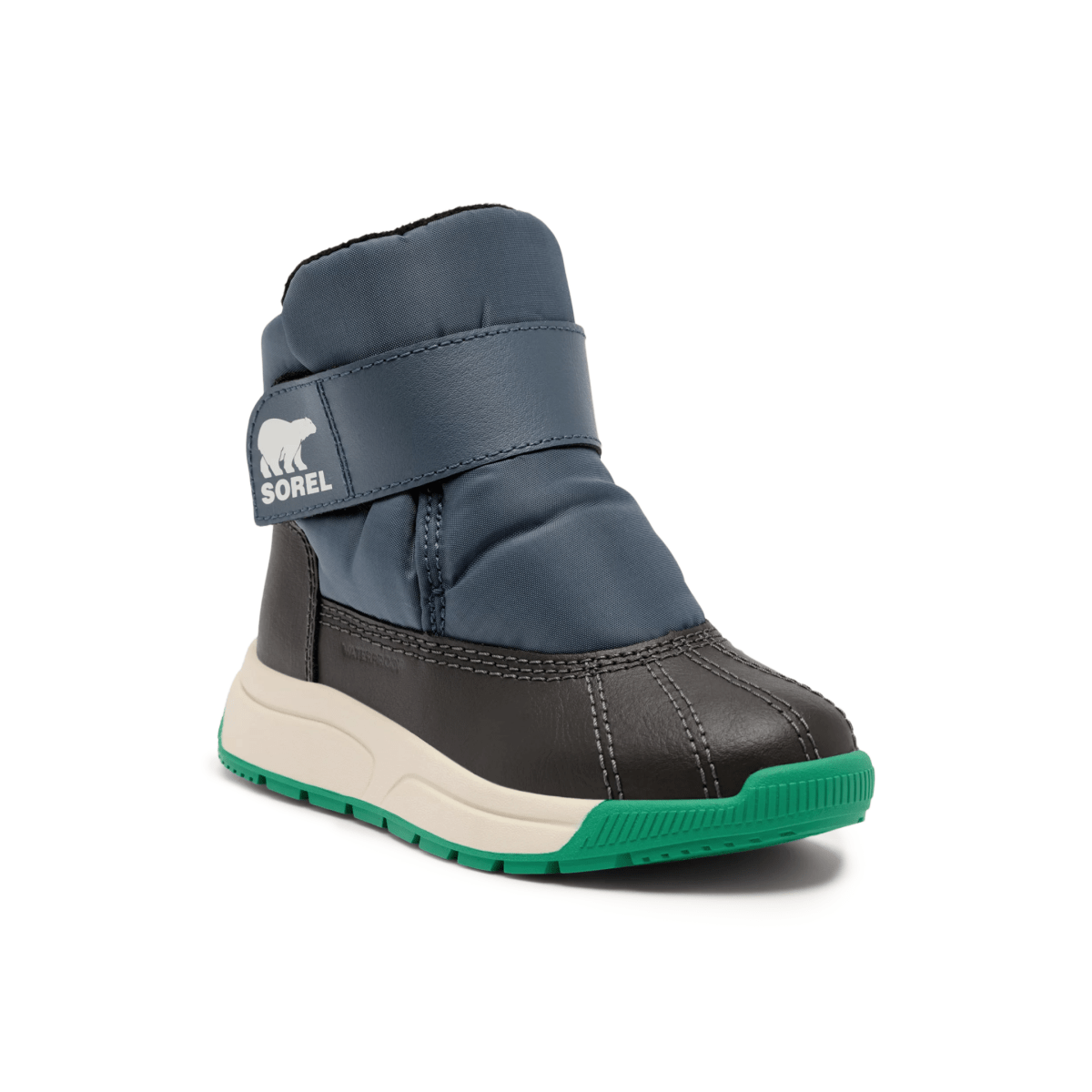 Sorel Kids' Whitney III Strap Mid Uniform Blue/Jet Waterproof - 1098919 - Tip Top Shoes of New York