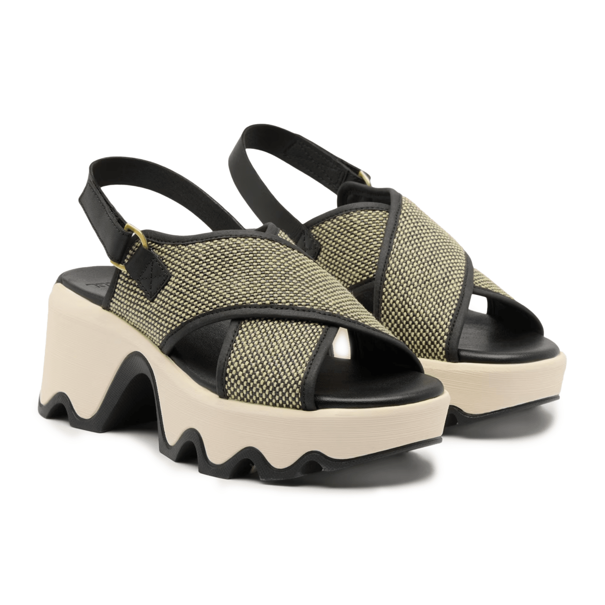 Sorel Women's Kinetic Aura Slingback TXT Black/Bleached Ceramic - 9029544 - Tip Top Shoes of New York