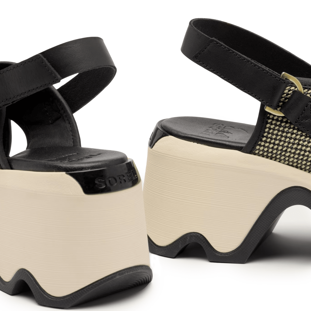 Sorel Women's Kinetic Aura Slingback TXT Black/Bleached Ceramic - 9029544 - Tip Top Shoes of New York