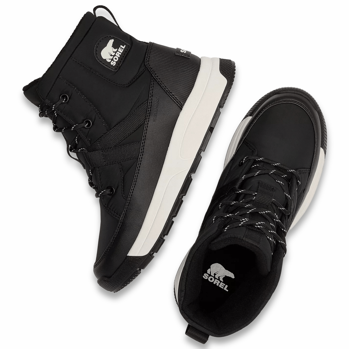 Sorel Women's Whitney III Mid Black/Sea Salt Waterproof - 9024222 - Tip Top Shoes of New York