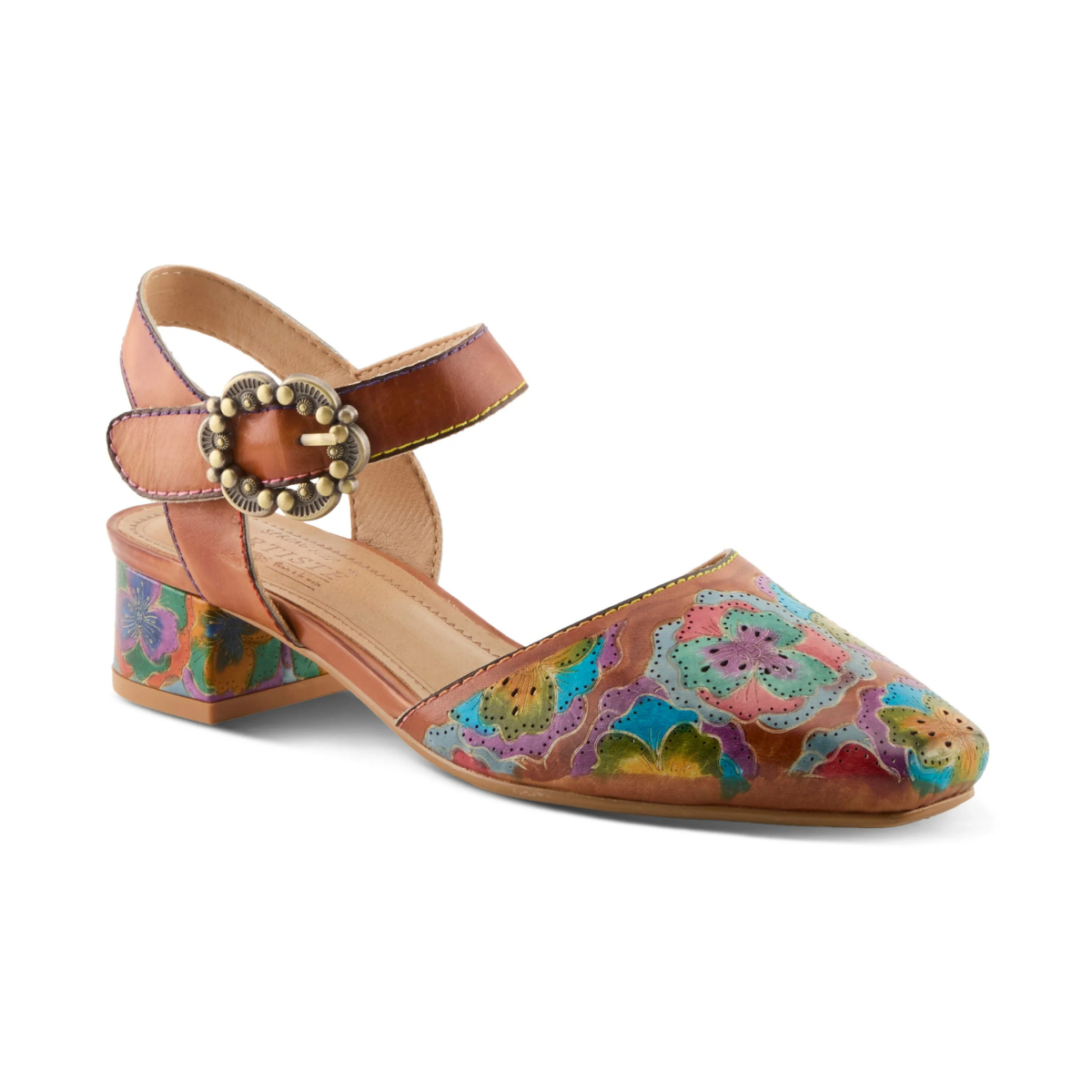 Spring Step Women's Funferbiz Camel/Multicolor Leather - 9030959 - Tip Top Shoes of New York