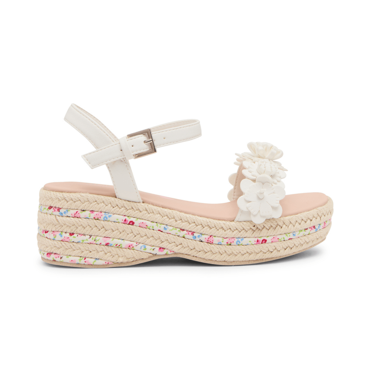 Steve Madden Girls Dori White/Multicolor Espadrille - 1106624 - Tip Top Shoes of New York