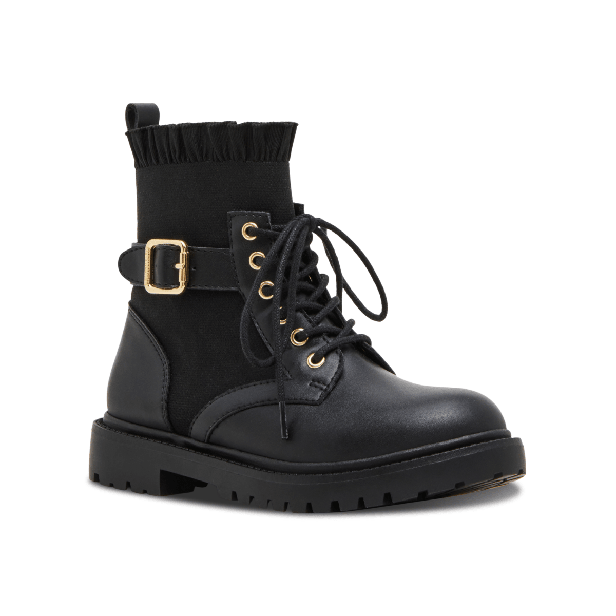 Steve Madden Girls JRuffle Black - 1117079 - Tip Top Shoes of New York
