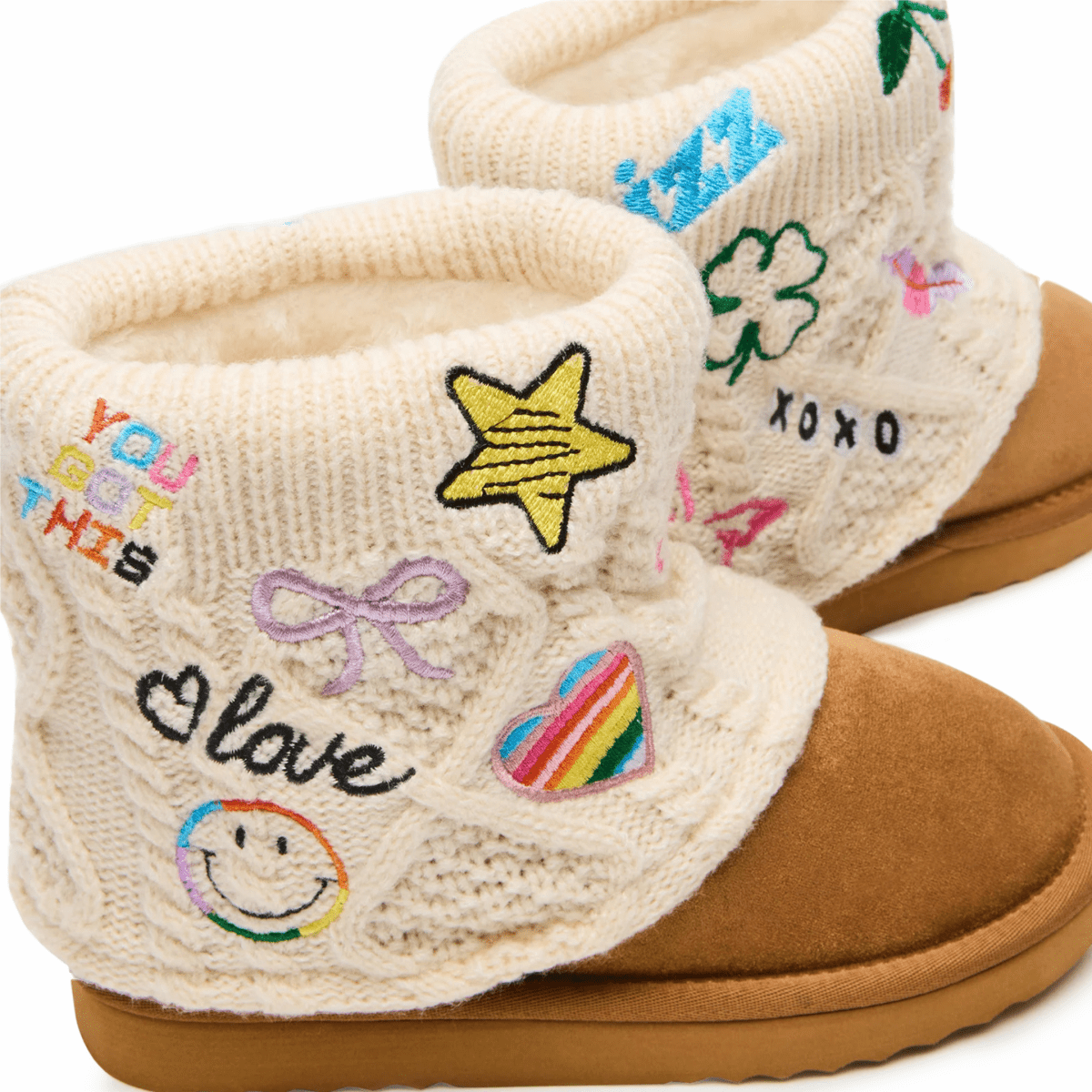 Steve Madden Girls' JSwayy Cognac/Multicolor Emojis - 1106478 - Tip Top Shoes of New York