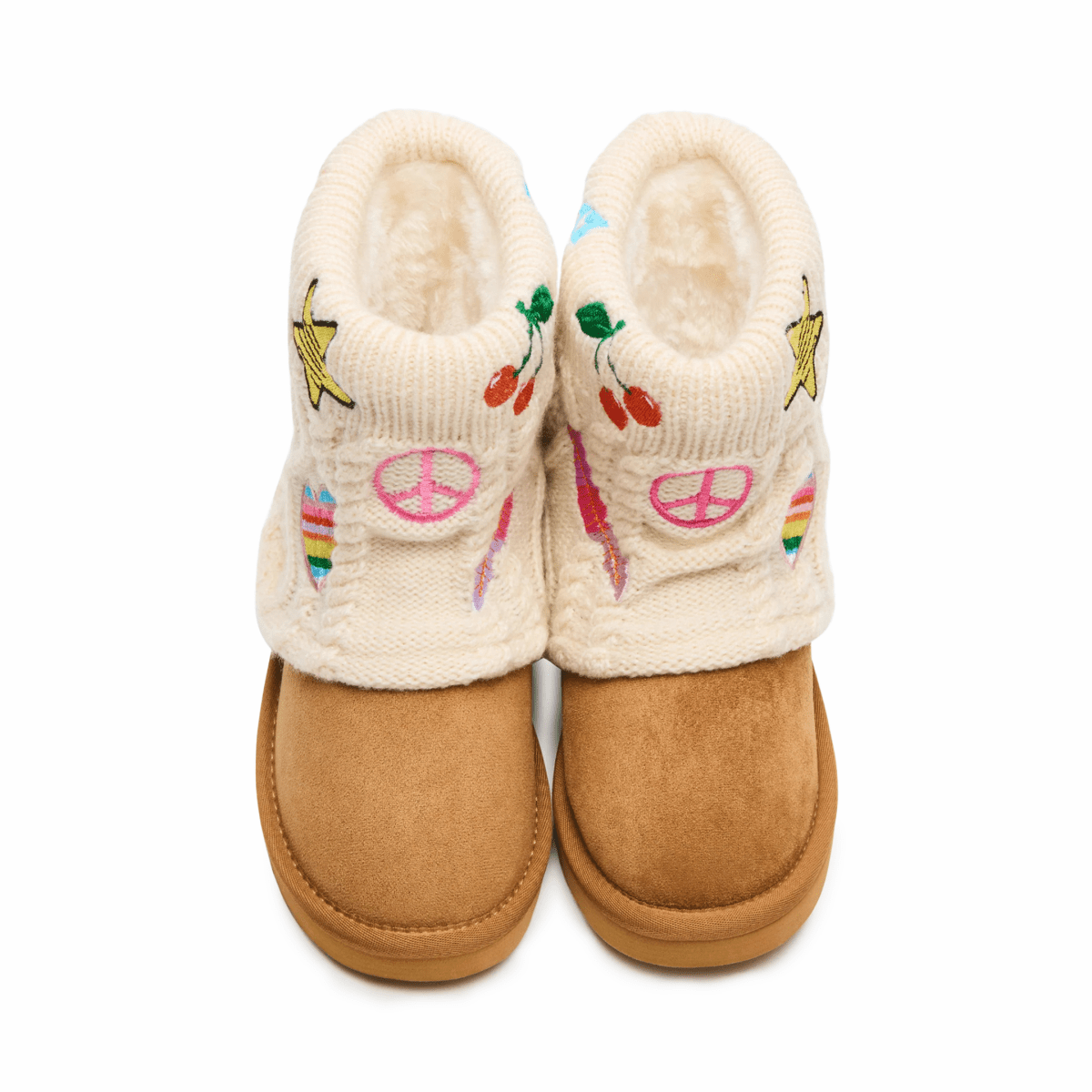 Steve Madden Girls' JSwayy Cognac/Multicolor Emojis - 1106478 - Tip Top Shoes of New York