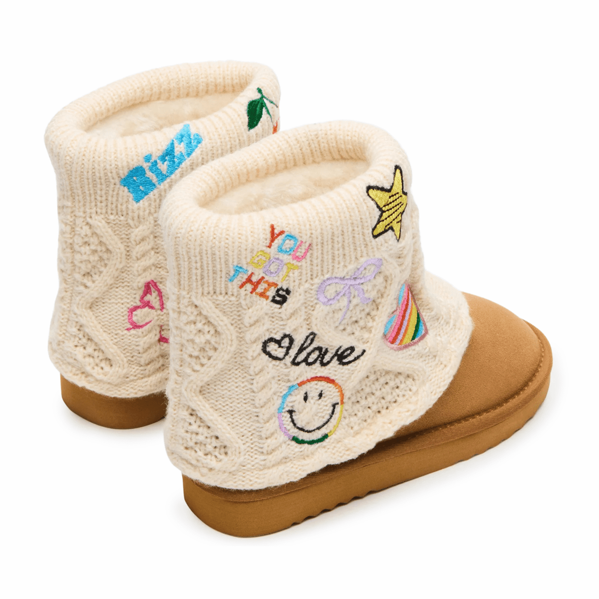 Steve Madden Girls' JSwayy Cognac/Multicolor Emojis - 1106478 - Tip Top Shoes of New York