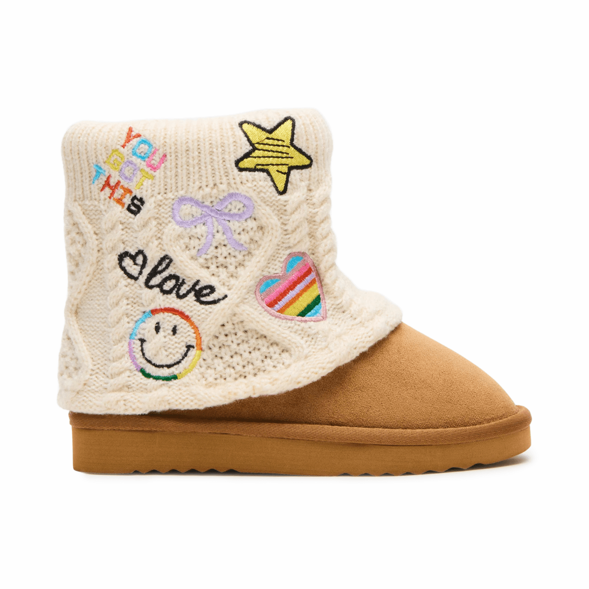 Steve Madden Girls' JSwayy Cognac/Multicolor Emojis - 1106478 - Tip Top Shoes of New York
