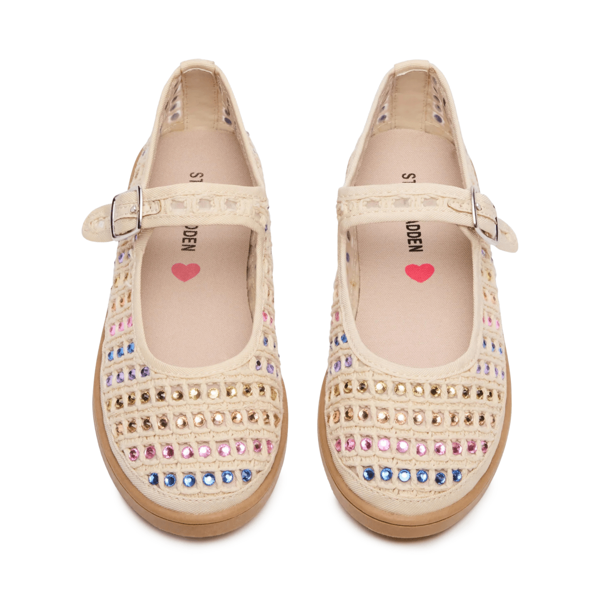 Steve Madden Girls Roree Natural Rhinestones - 1106655 - Tip Top Shoes of New York