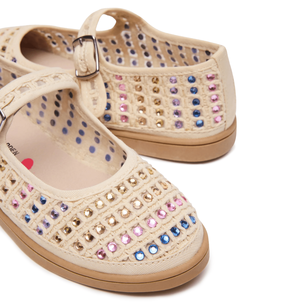 Steve Madden Girls Roree Natural Rhinestones - 1106655 - Tip Top Shoes of New York