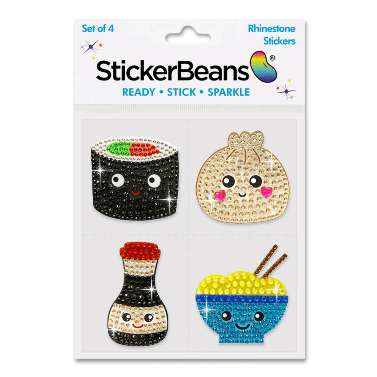 StickerBeans Savory & Sushi 4-Pack Collectible Stickers - 1118444 - Tip Top Shoes of New York