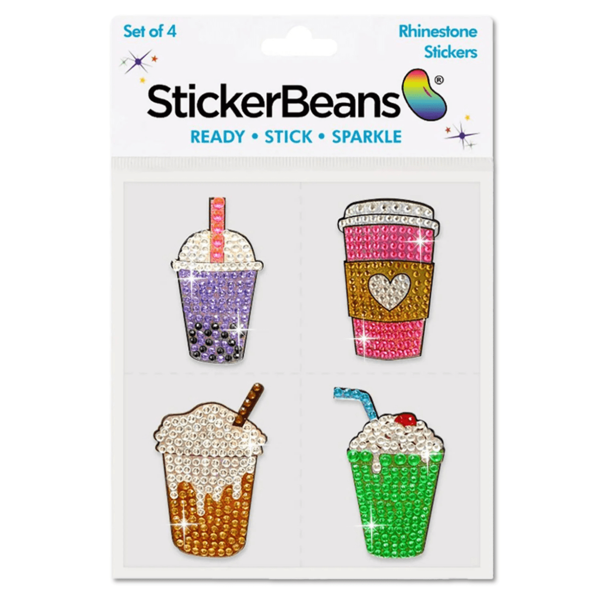 StickerBeans Sip-Sip-Hooray 4-Pack Collectible Stickers - 1118435 - Tip Top Shoes of New York
