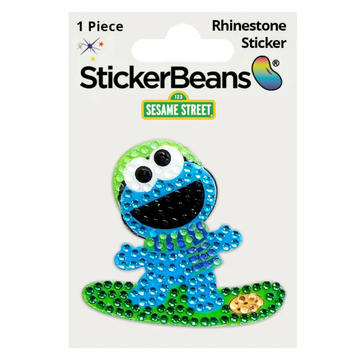 StickerBeans Snowboarding Cookie Monster Collectible Sticker - 1112515 - Tip Top Shoes of New York