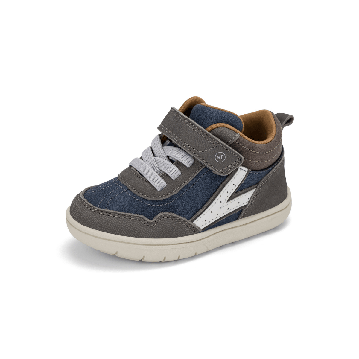 Stride Rite Toddlers London Mid Grey/Navy/White - 1108720 - Tip Top Shoes of New York