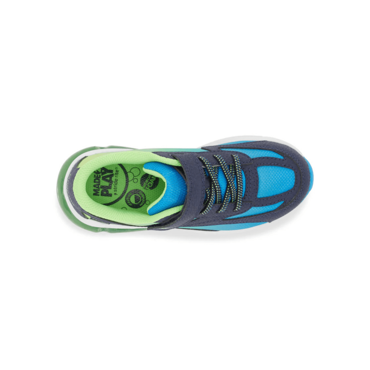 Stride Rite Toddlers' M2P Lighted Phantom Blue/Green - 1097366 - Tip Top Shoes of New York