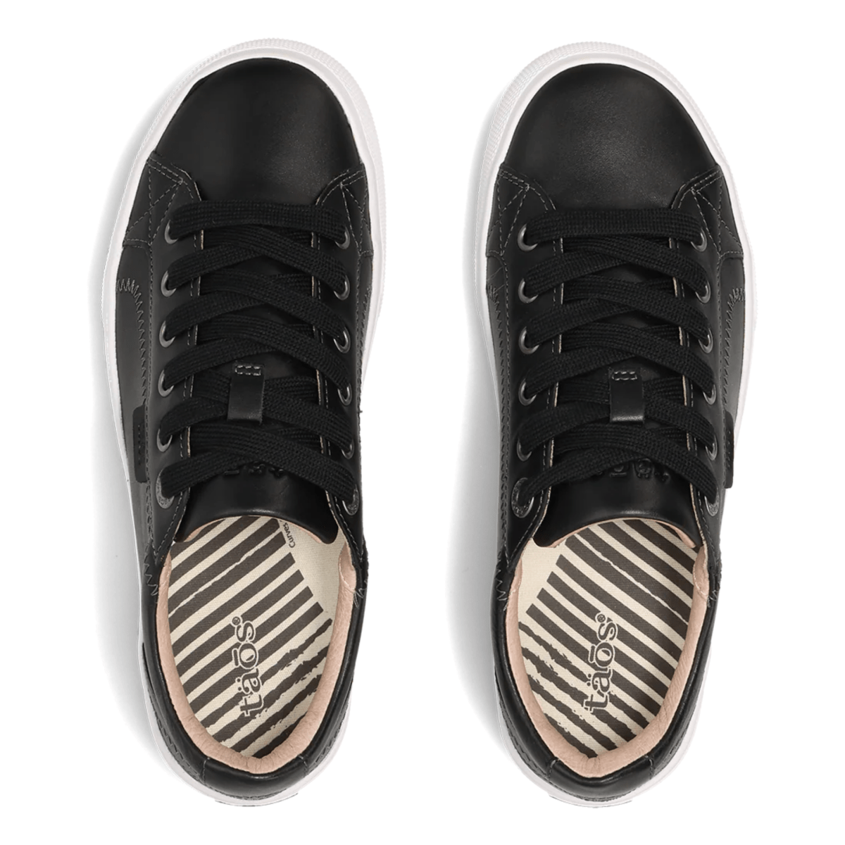 Taos Women's Plim Soul Lux Black/White Leather - 5025930 - Tip Top Shoes of New York