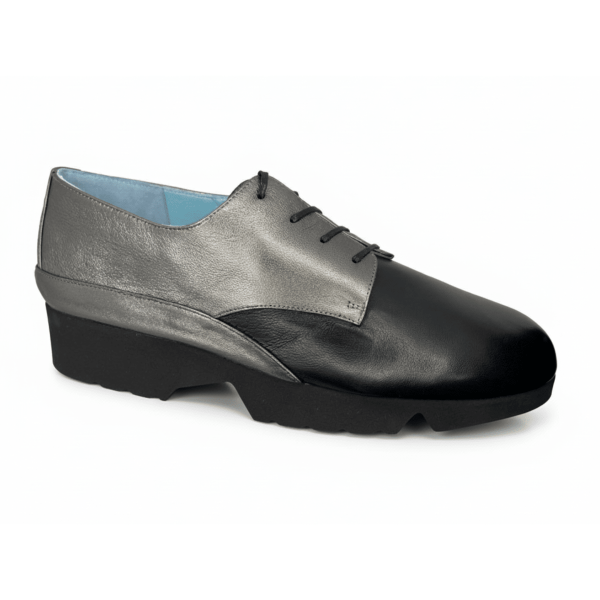 Thierry Rabotin Women's Gate 7429H Pewter/Black Leather - 3003967 - Tip Top Shoes of New York