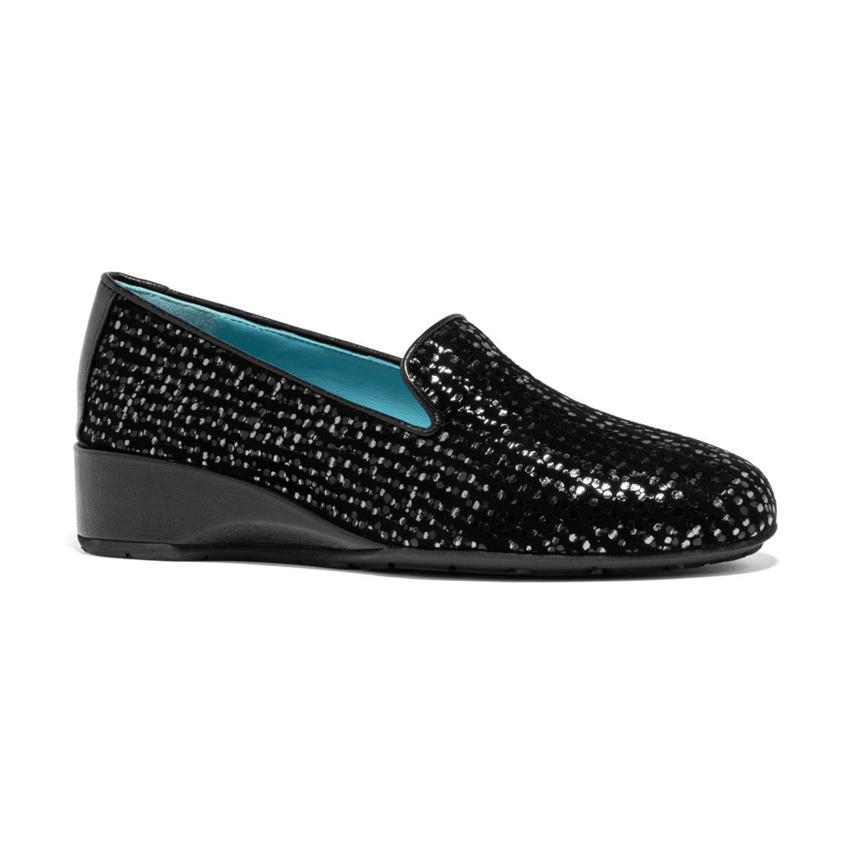 Thierry Rabotin Women's Graziella Black/Metallic Pixel Suede - 9031472 - Tip Top Shoes of New York