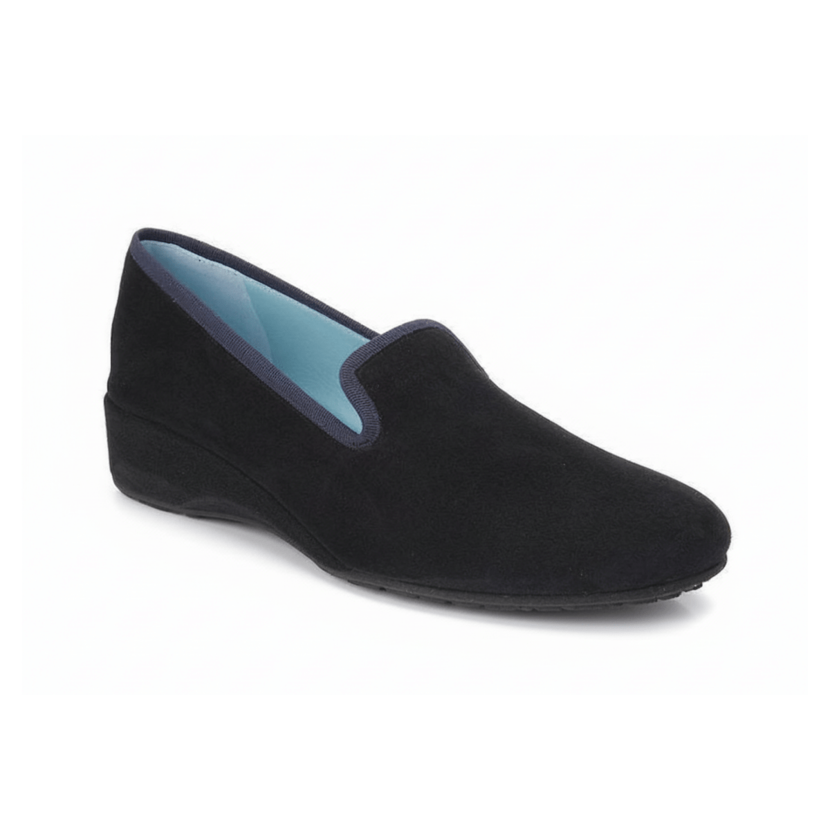 Thierry Rabotin Women's Ziggy 1440MN Black Suede/Navy Trim - 1019506 - Tip Top Shoes of New York