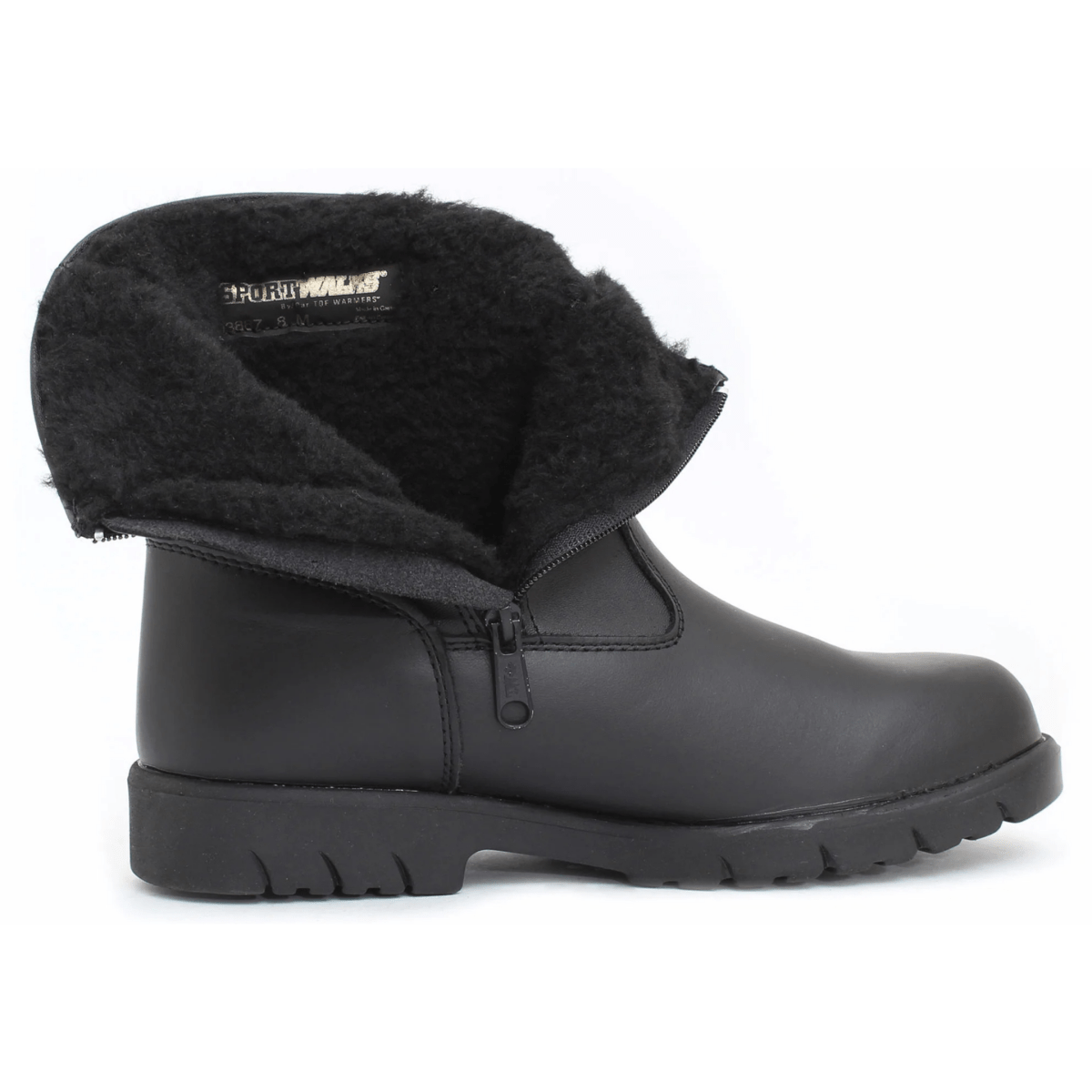 Toe Warmers Men's Track Black Leather Waterproof - 9025336 - Tip Top Shoes of New York