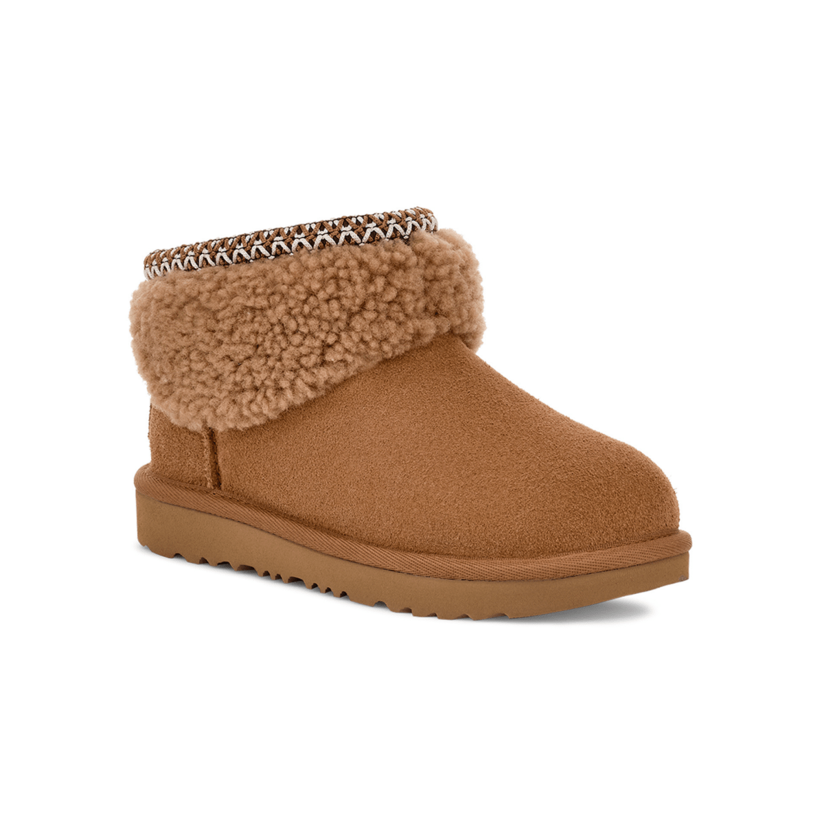 UGG Girls' Classic Ultra Mini Maxi Curly Chestnut - 1099316 - Tip Top Shoes of New York