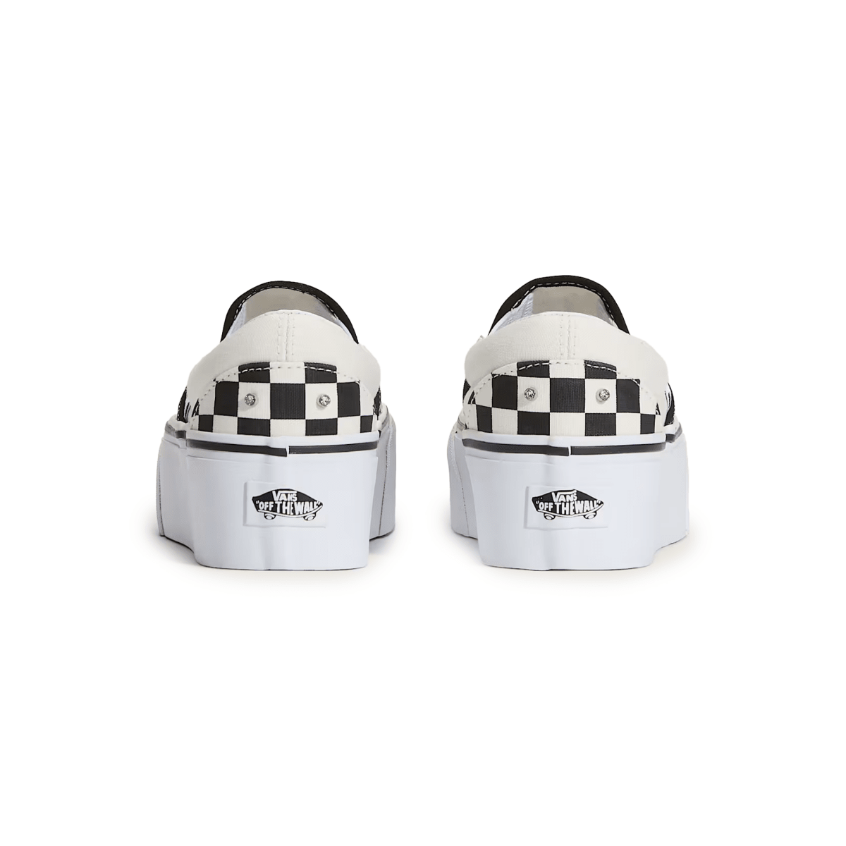 Vans Girls (Grade School) Classic Slip-On Platform White Rhinestone - 1110026 - Tip Top Shoes of New York