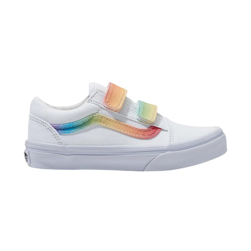 Vans Girl's (Preschool) Old Skool V Rainbow/True White/Multi - 1086443 - Tip Top Shoes of New York