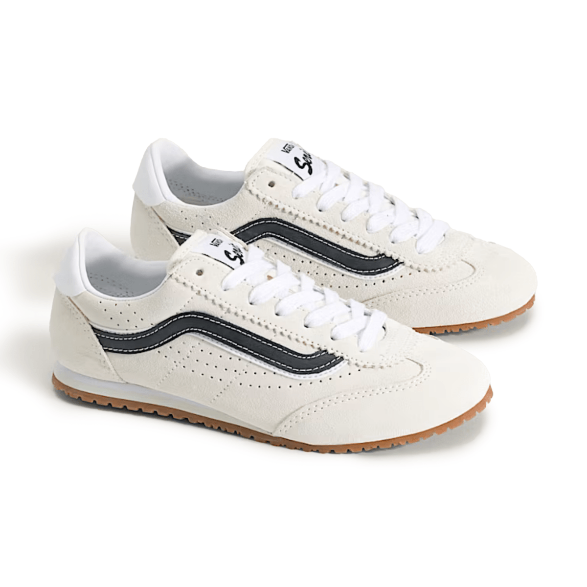 Vans Kids (Grade School) Super Lowpro Marshmallow White/Navy - 1109939 - Tip Top Shoes of New York