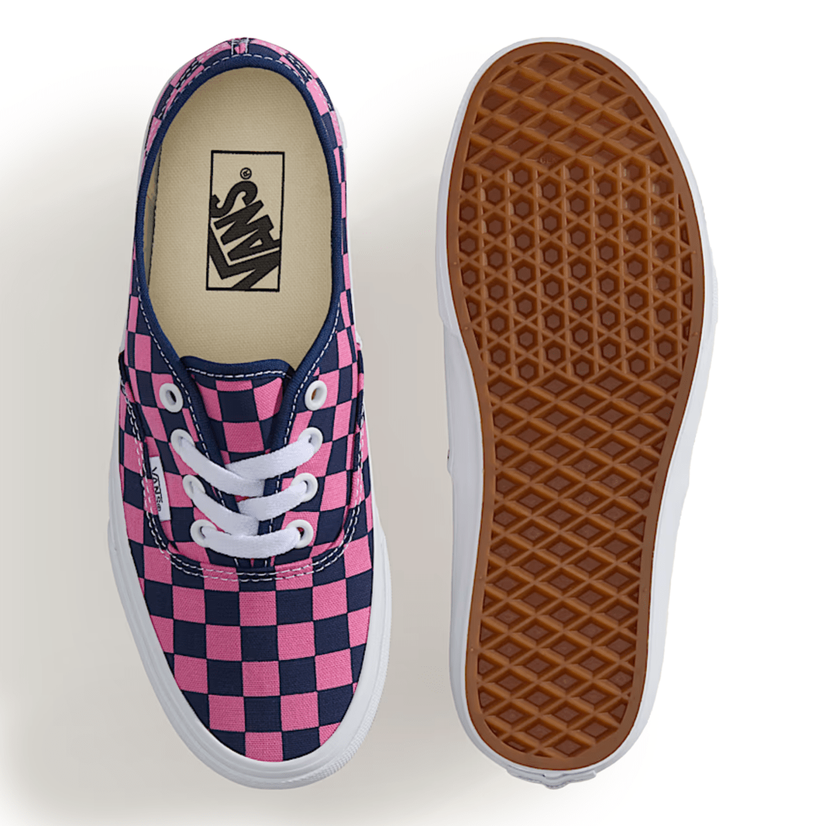 Vans Men's Authentic Checkerboard Deep Indigo Blue/Fizz Pink - 11033101 - Tip Top Shoes of New York