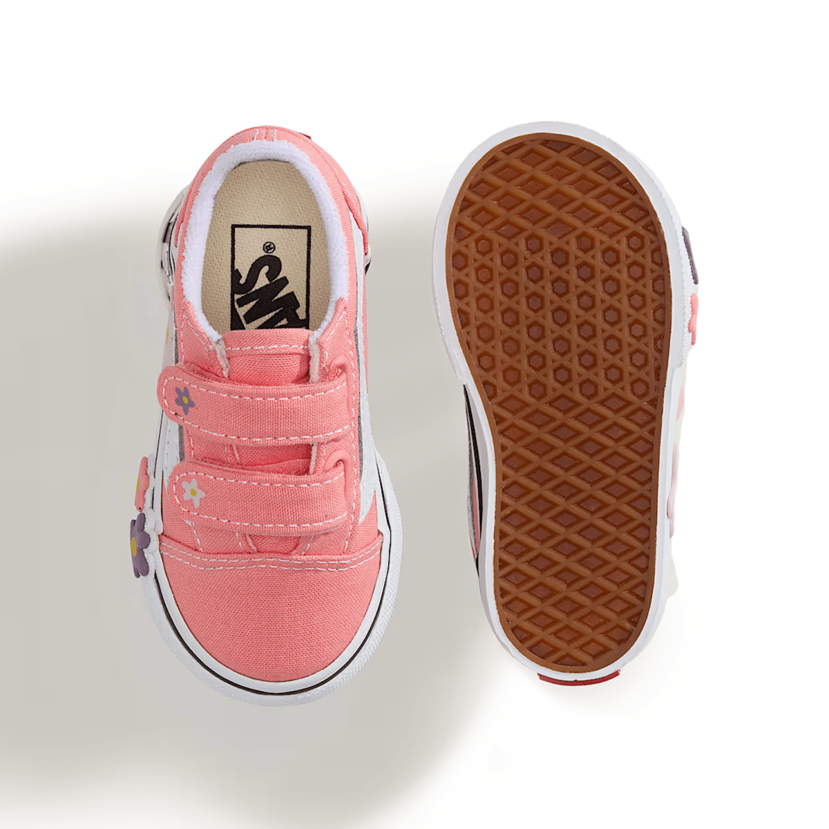 Vans Toddlers Old Skool V Pink Flowers - 1110012 - Tip Top Shoes of New York