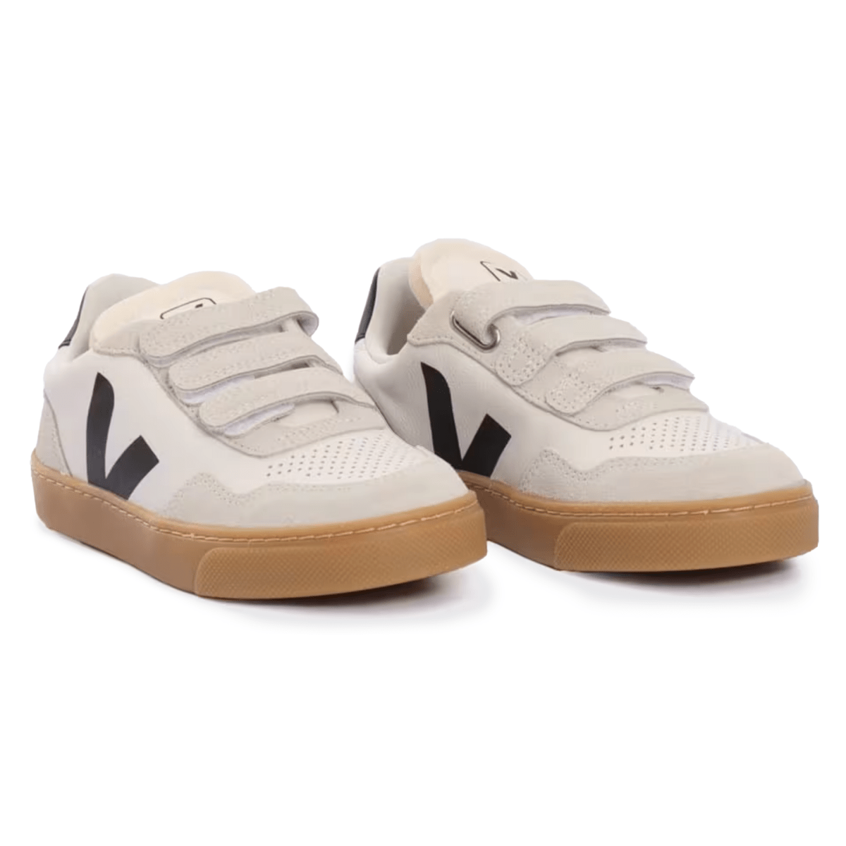 Veja Boys V-90 White/Black Leather/Grey Suede - 1111454 - Tip Top Shoes of New York