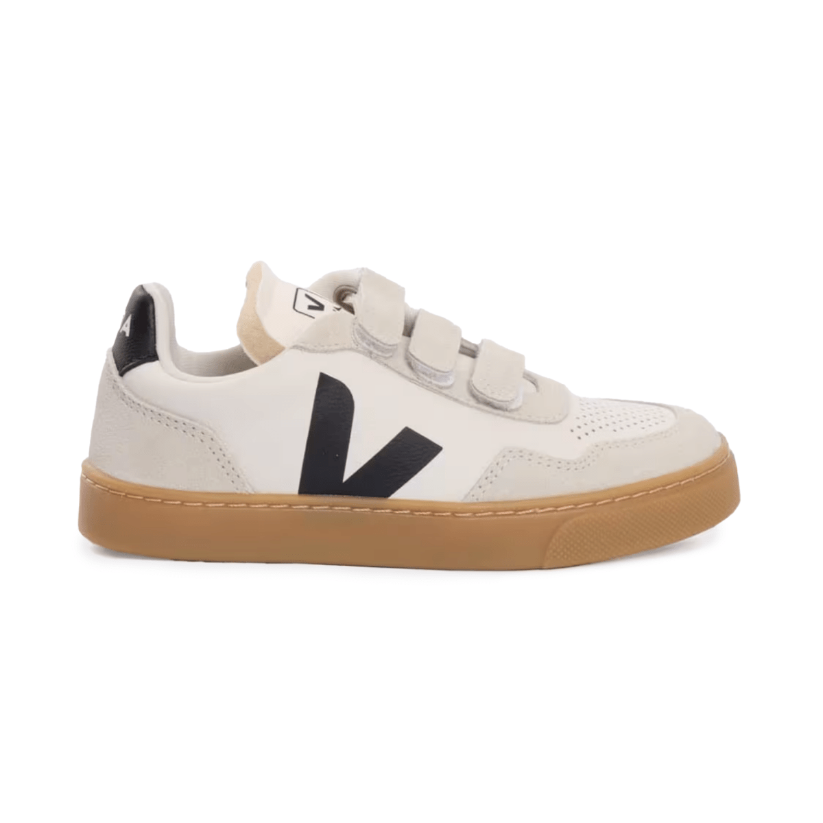 Veja Boys V-90 White/Black Leather/Grey Suede - 1111454 - Tip Top Shoes of New York