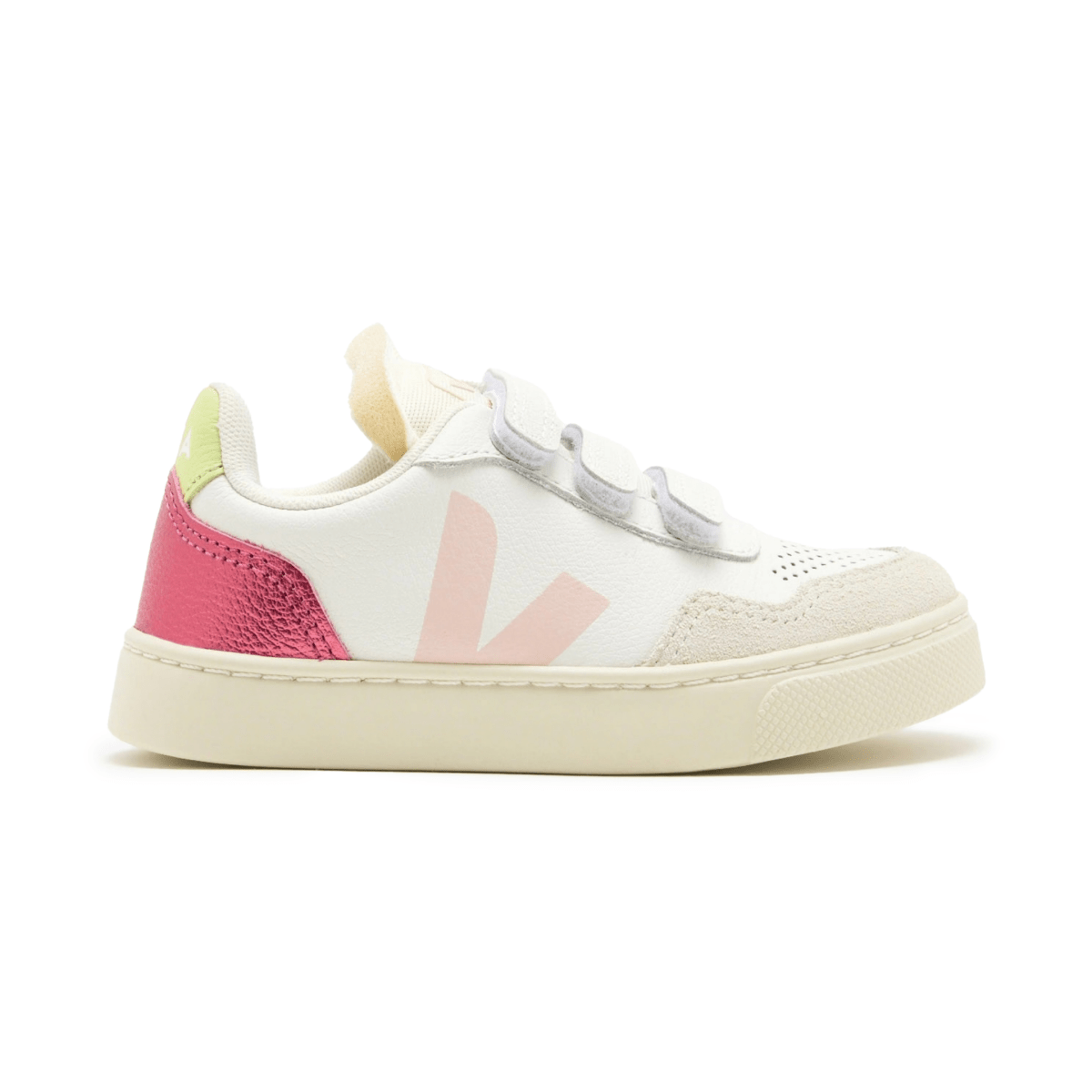 Veja Girls V-90 White/Pink/Multicolor Suede - 1111474 - Tip Top Shoes of New York