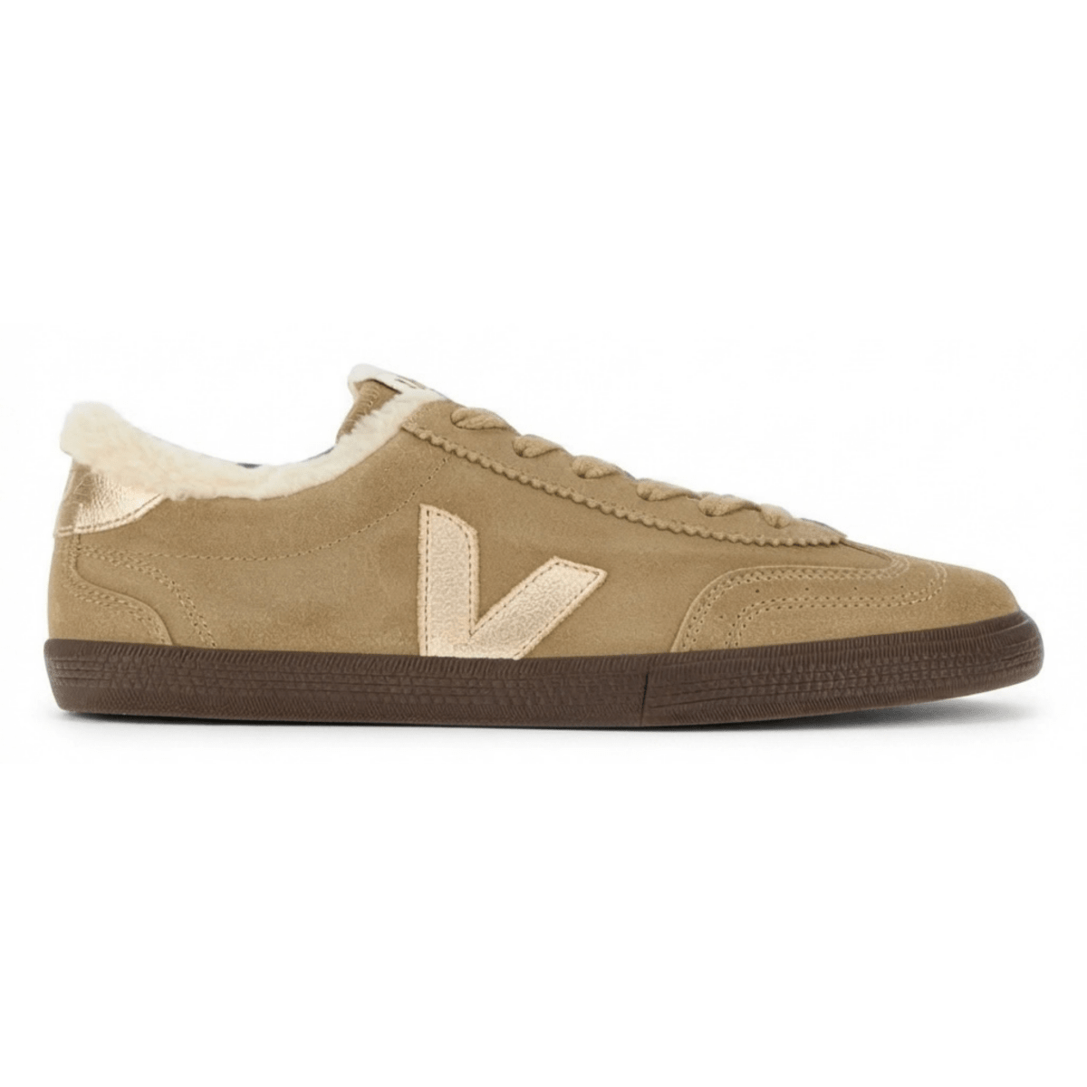 Veja Women's Volley Winter Tan/Metallic Gold Suede - 11029389 - Tip Top Shoes of New York