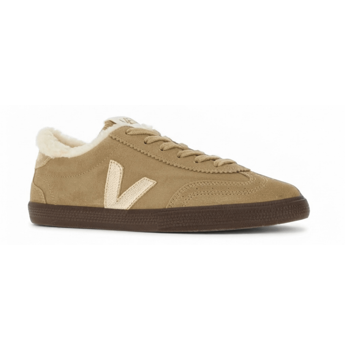 Veja Women's Volley Winter Tan/Metallic Gold Suede - 11029389 - Tip Top Shoes of New York