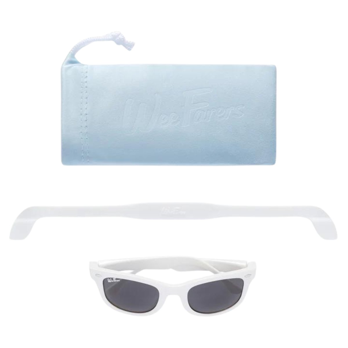 WeeFarers Kid's (ages 7 - 12) Polarized White Sunglasses - 1090276 - Tip Top Shoes of New York