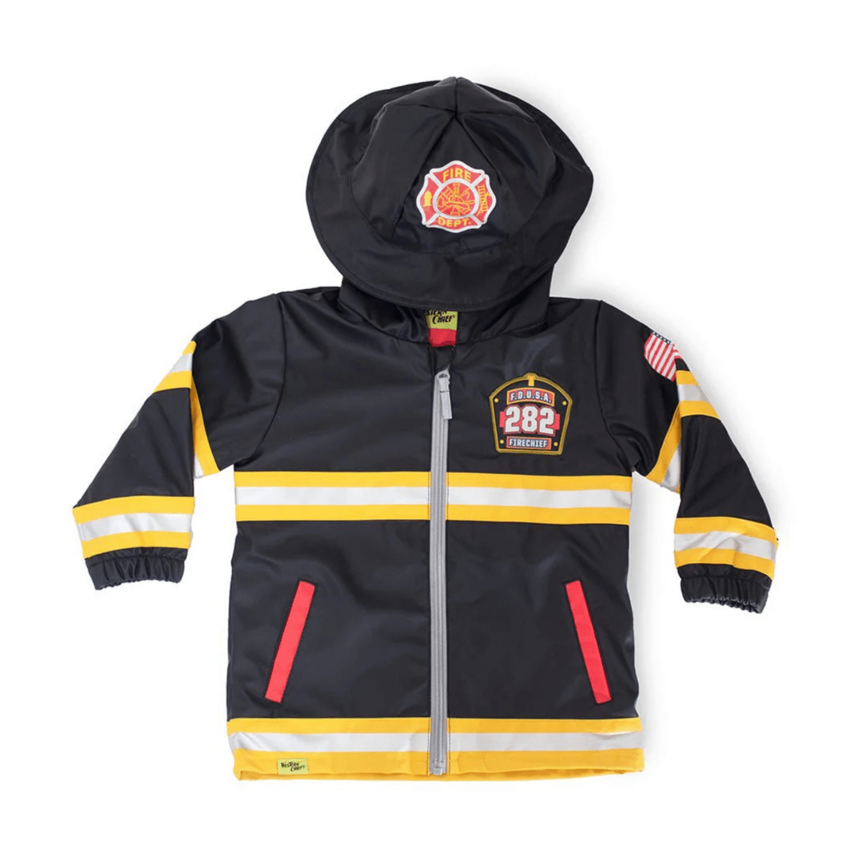 Western Chief Kids Firechief Raincoat Black/Yellow - 1112309 - Tip Top Shoes of New York