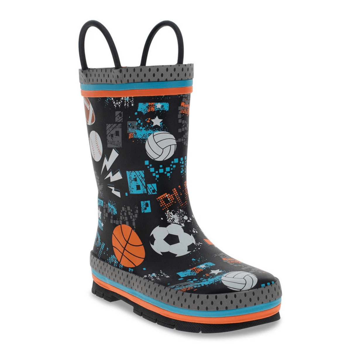 Western Chief Kids' Play Ball Rainboot Black - 1102206 - Tip Top Shoes of New York
