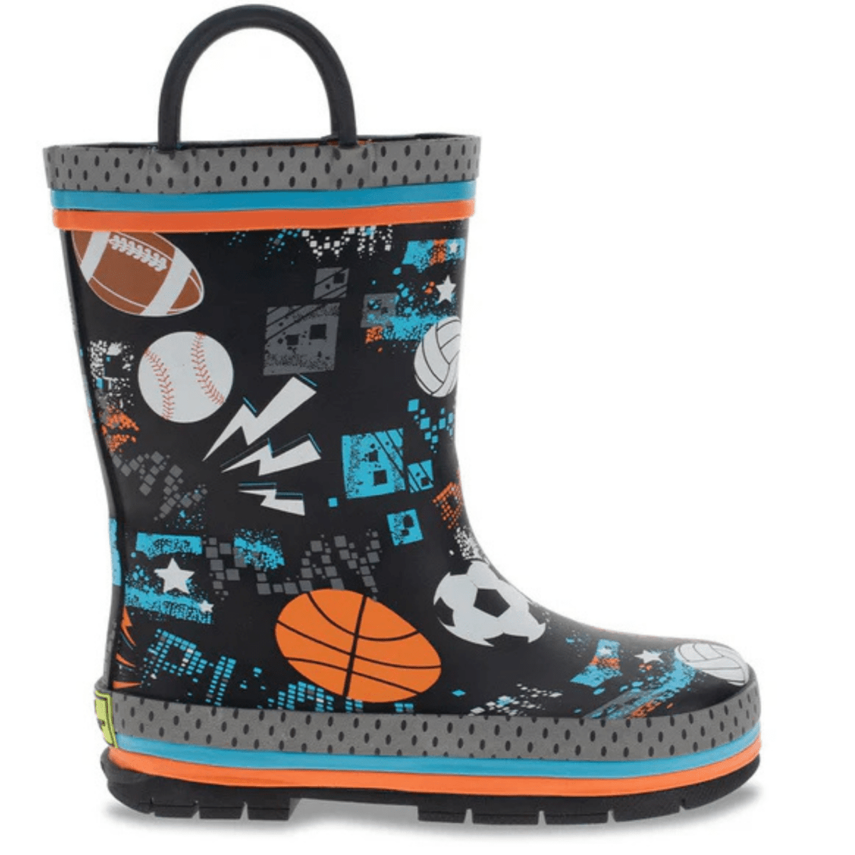 Western Chief Kids' Play Ball Rainboot Black - 1102206 - Tip Top Shoes of New York