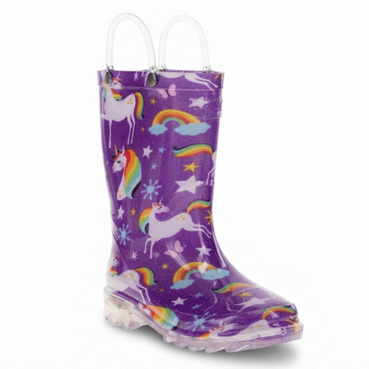 Western Chief Kids Unicorn Purple/Multicolor Lighted Rainboot - 1118594 - Tip Top Shoes of New York