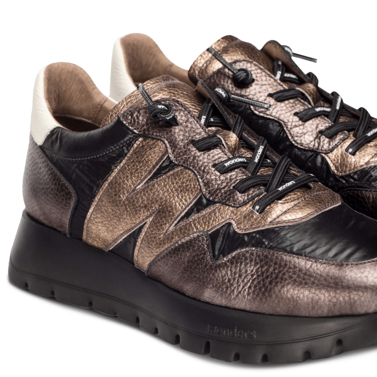 Wonders Women’s Odisei 91 Bronze/Black/Oro - 9027217 - Tip Top Shoes of New York